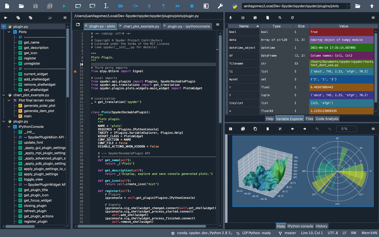 A step towards educating with Spyder